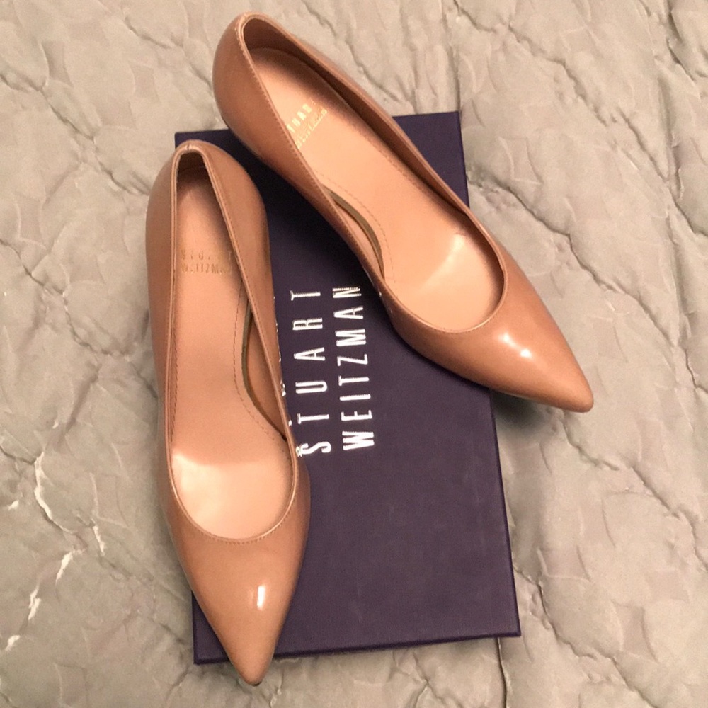 Stuart Weitzman Tessa Heels Size 7 NUDE NIB